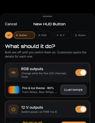 New HUD button, step 2: Action