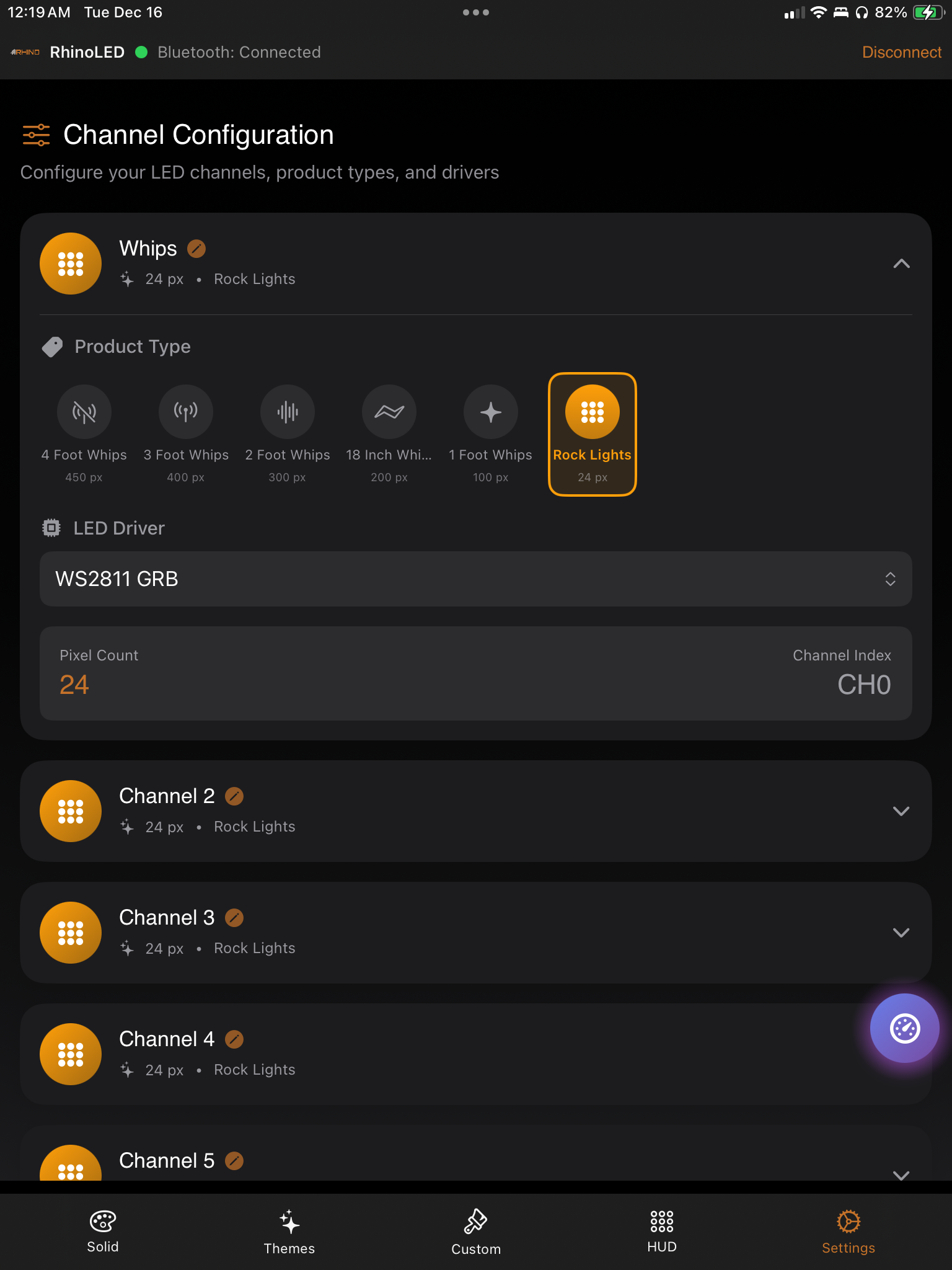 RhinoLink Configuration Settings